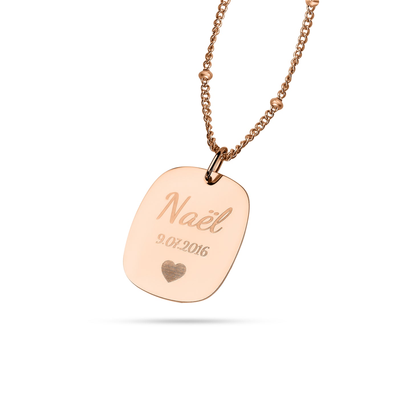 Médaillon Plaque Personnalisé - 3 Tailles & 3 Finitions - Gravure Recto Verso possible